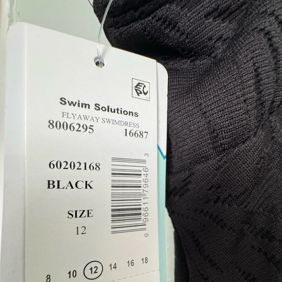 NWT Swim Solutions Women's Tummy-Control Swim Dress Created for‎ Macy's Size 12 - Picture 10 of 12